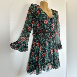 The Kooples 100% silk mini dress with 100% viscose lining